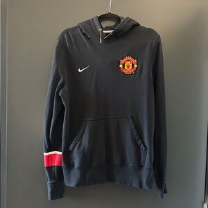 Nike Black Hoodie with Red and White Accents